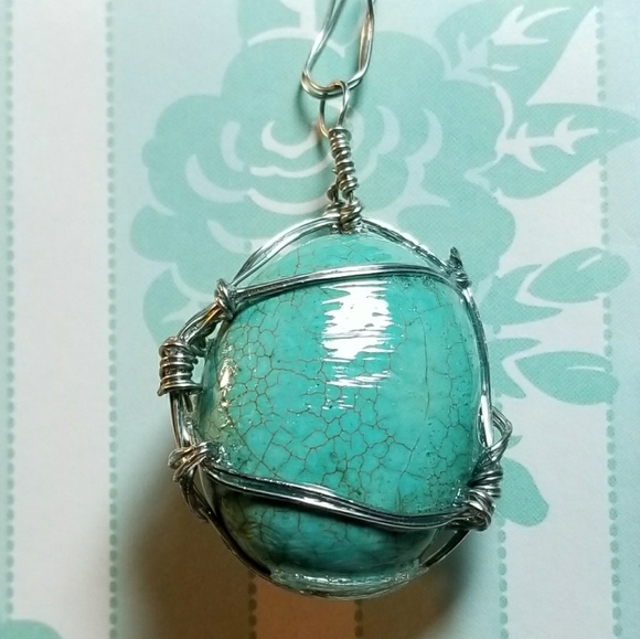 #0194 African Turquoise Pendant - Picture 1 of 3